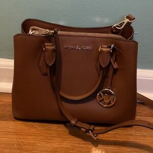 Michael Kors Medium Camille Brown Pebbled Leather Shoulder Bag- New with Tags!